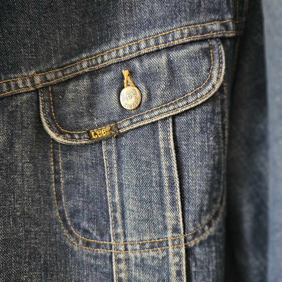 IronCharlie VTG Lee Storm Rider Denim Jacket with Blanket Lining Corduroy Collar - Picture 13 of 15